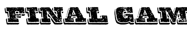 Final Gambit font preview